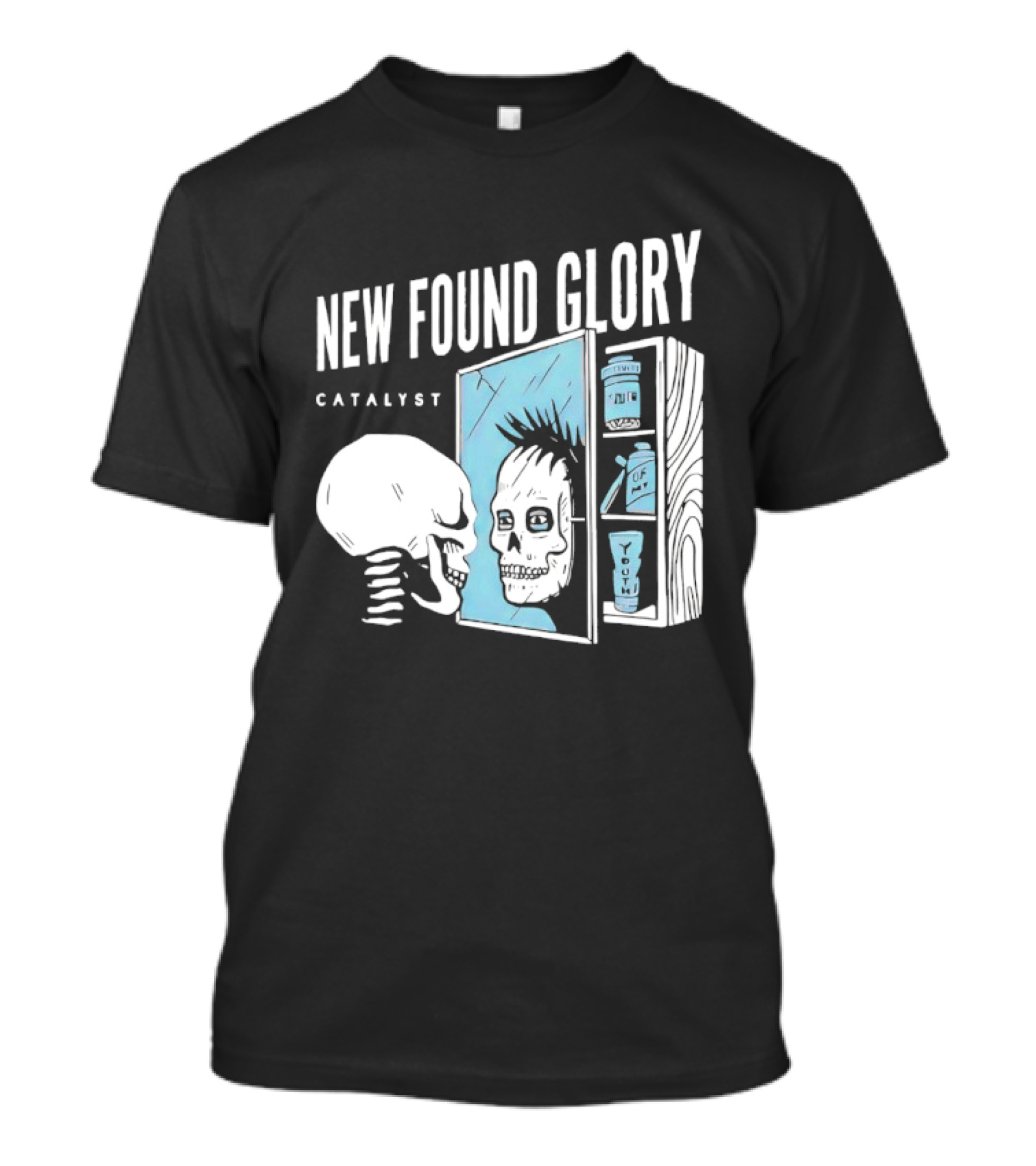 New Found Glory Catalyst Reflective Skull Punk Rock Alternative T-Shirt