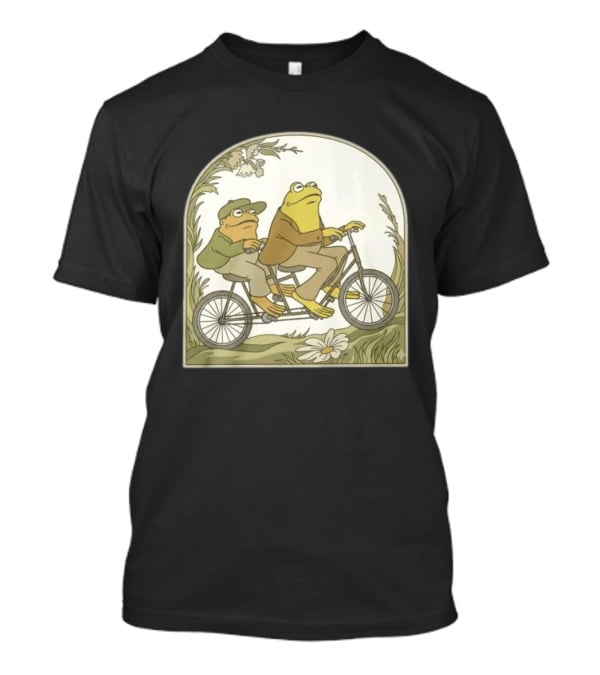 Frog And Toad Riding Tandem Bicycle T-Shirt