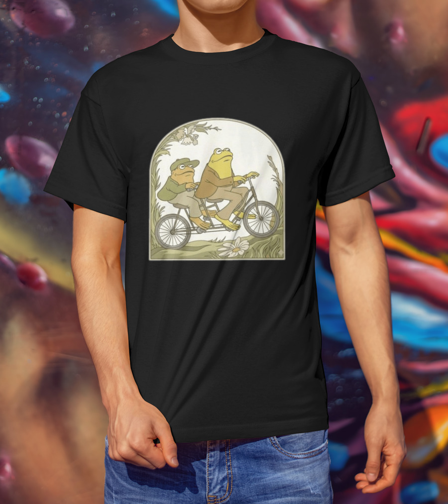 Frog And Toad Riding Tandem Bicycle T-Shirt