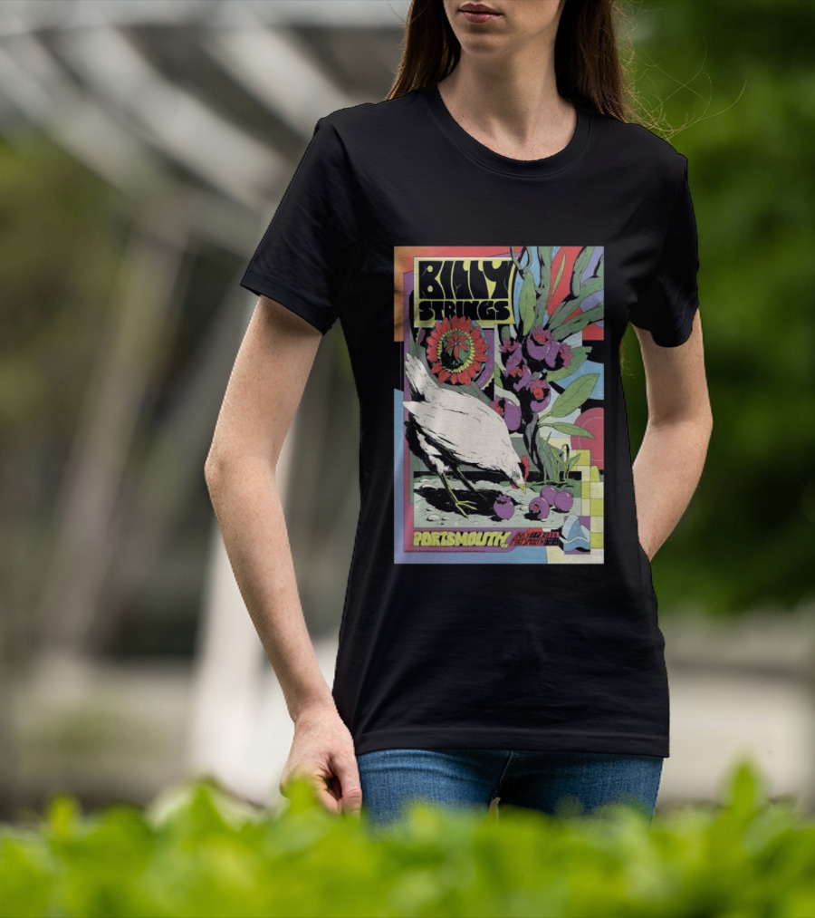 Billy Strings Jul 17 2026 Portsmouth Pavilion Chicken Flower T-Shirt