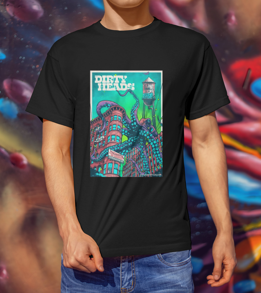 Dirty Heads Live At Syracuse Amphitheater July 19 2026 Octopus T-Shirt