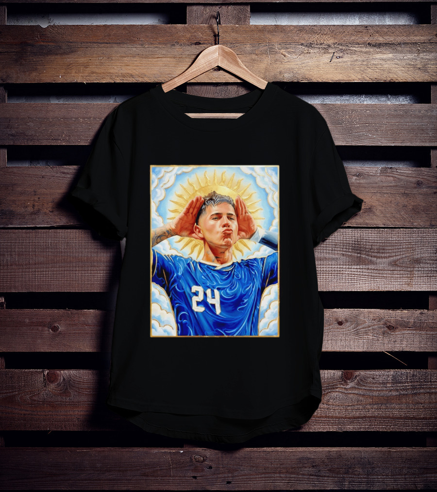 Enzo Fernández 24 Argentina Sun Of May Hands To Ears Gesture T-Shirt