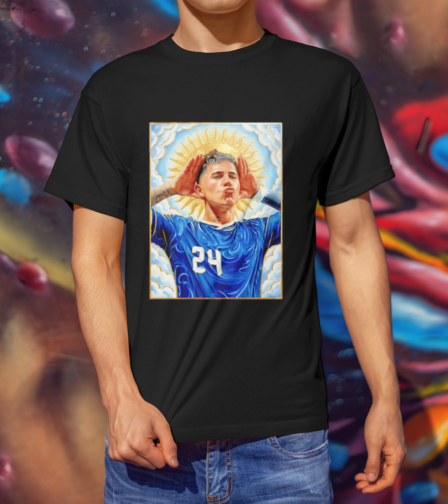 Enzo Fernández 24 Argentina Sun Of May Hands To Ears Gesture T-Shirt