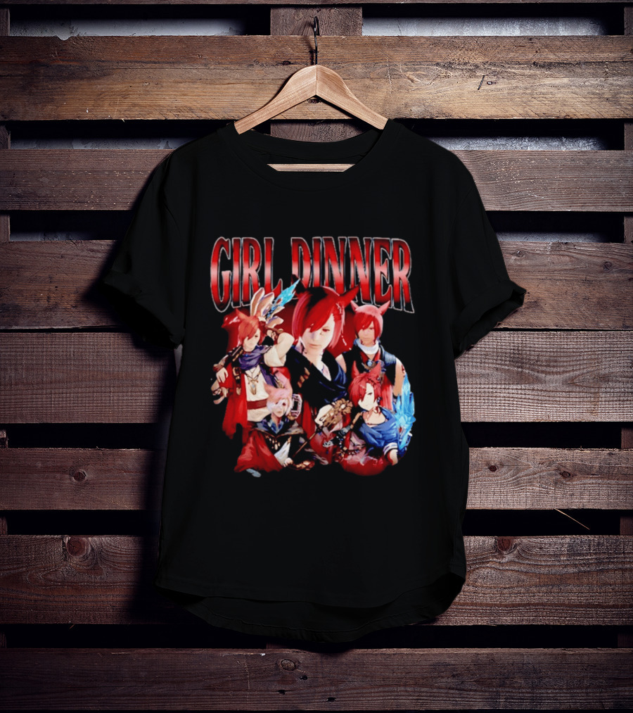 Girl Dinner Anime Character Compilation T-Shirt