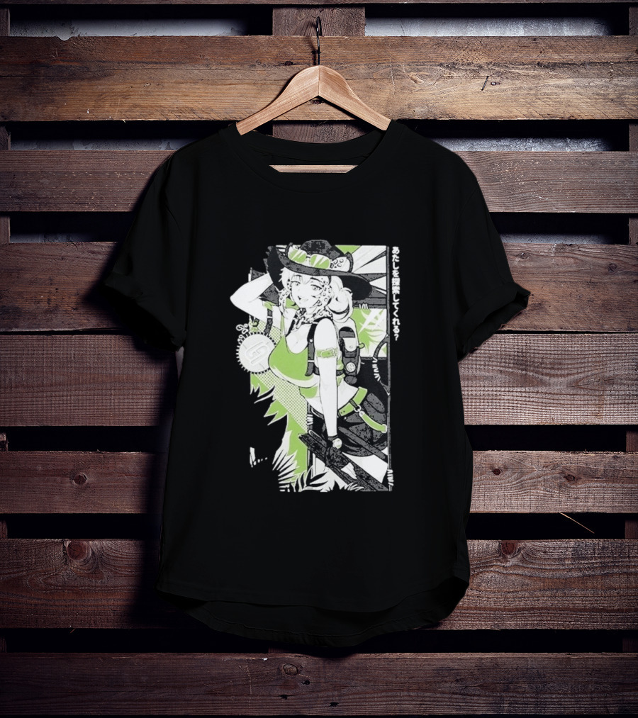 Wild Gamersupps Anime Waifu Adventure Green Aesthetic T-Shirt