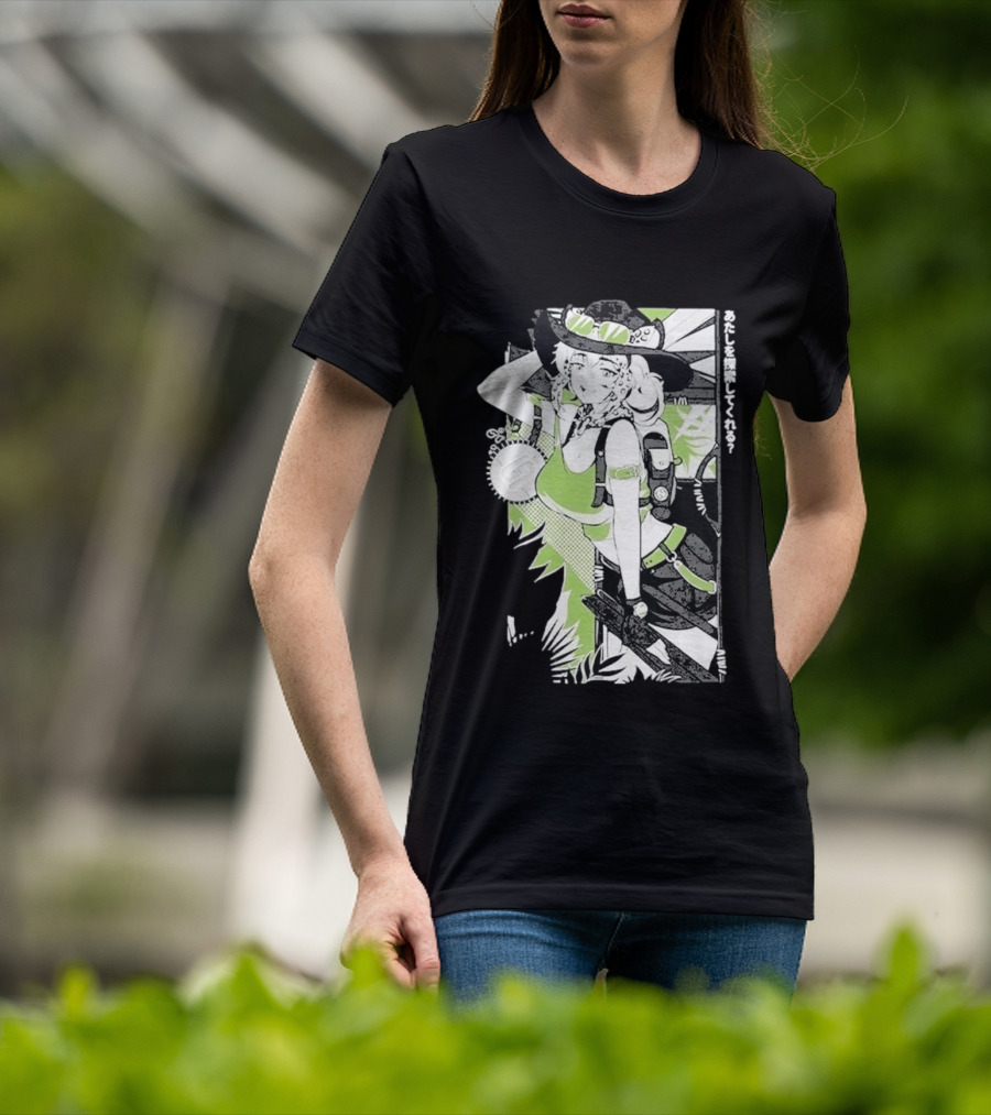 Wild Gamersupps Anime Waifu Adventure Green Aesthetic T-Shirt