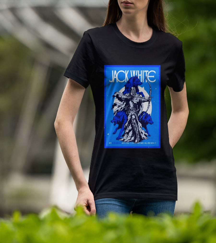 Jack White Concert July 18 2026 College Street Music Hall New Haven CT Event With Wolves And Archer T-Shirt