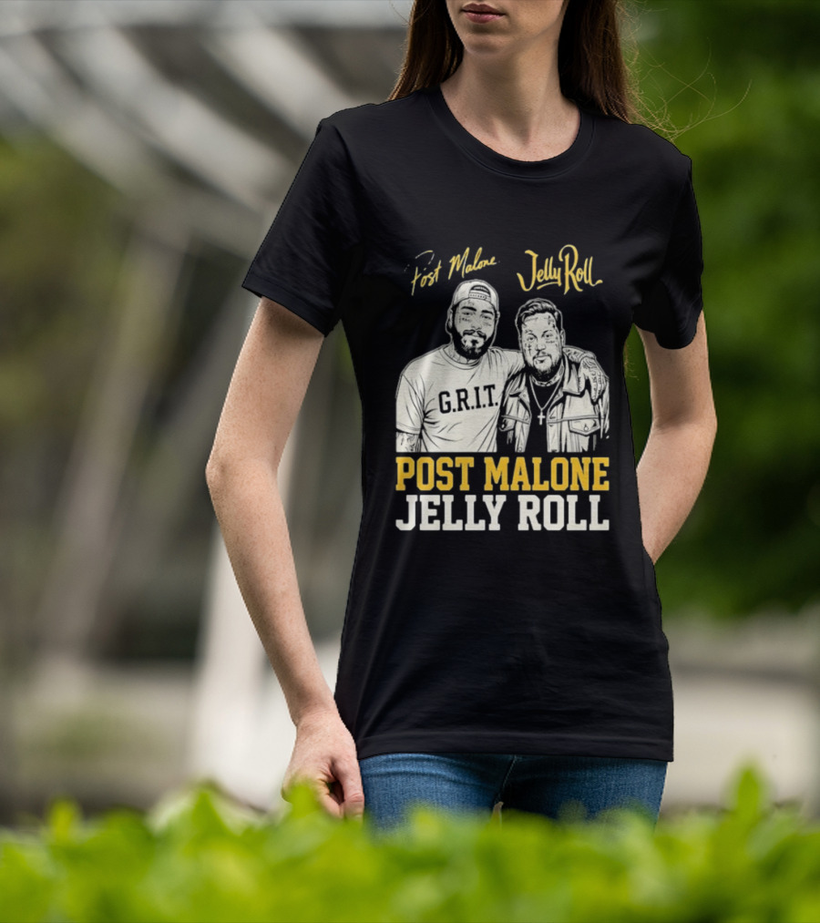 Post Malone Jelly Roll G.R.I.T Collaboration T-Shirt