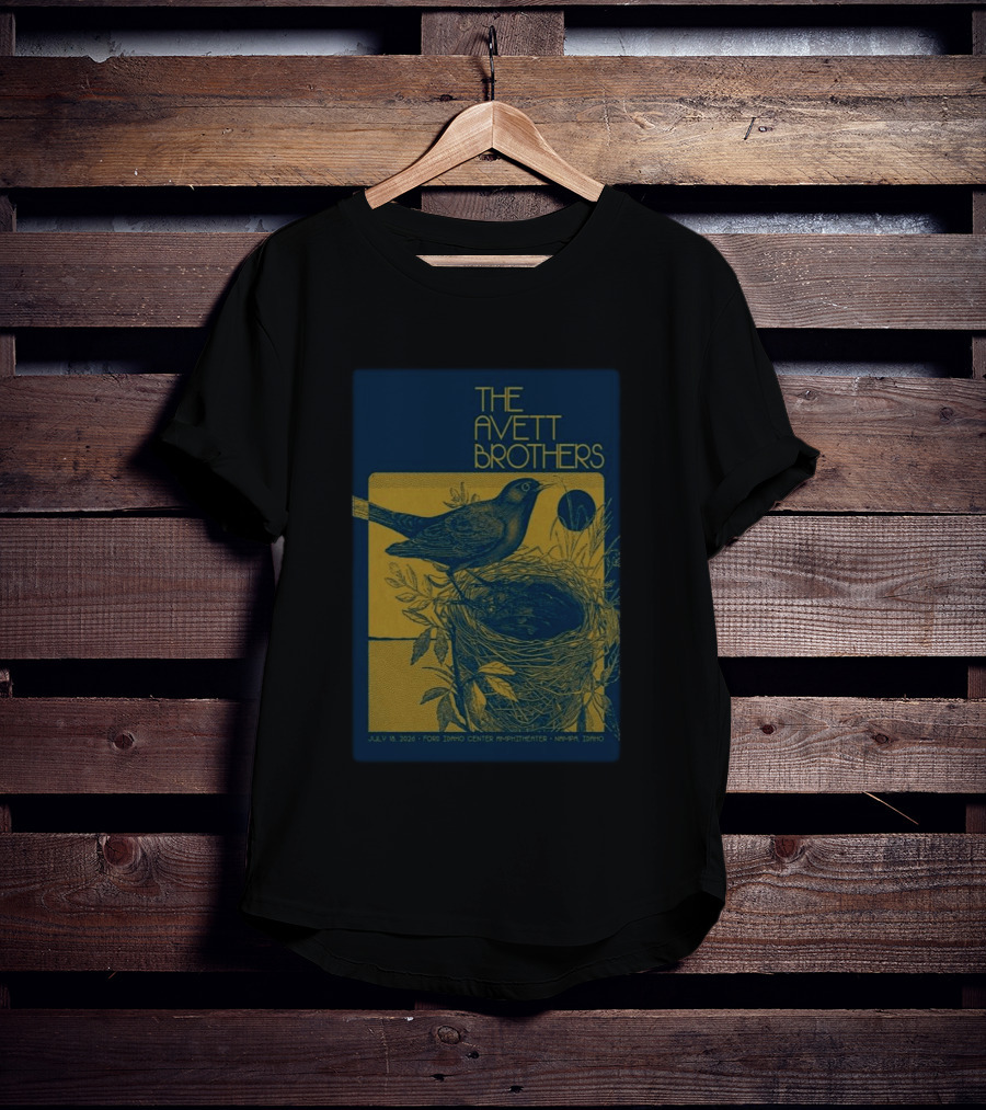 The Avett Brothers July 18 2026 Ford Idaho Center Amphitheater Nampa ID Bird And Nest T-Shirt