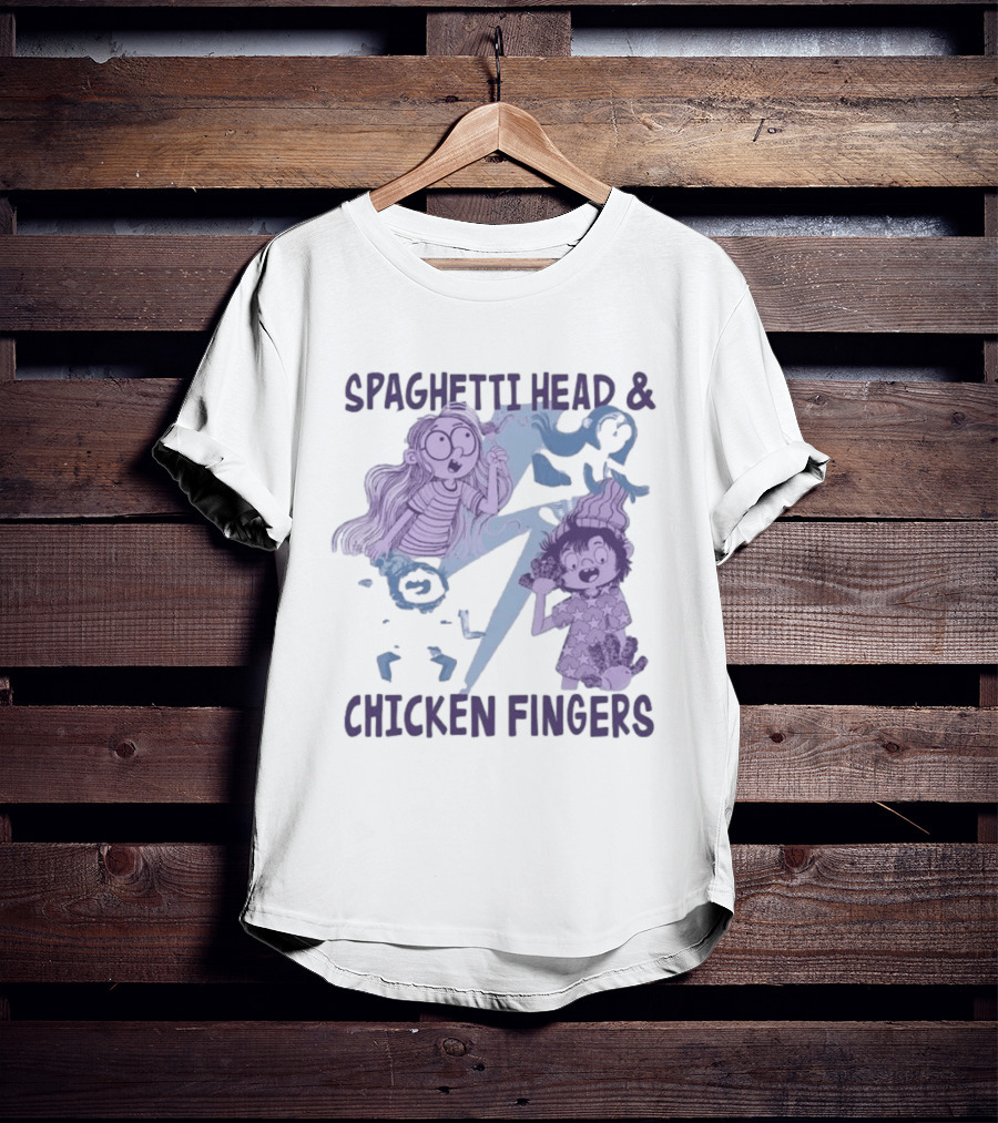 Spaghetti Head And Chicken Fingers Fun Cartoon Characters Adventure T-Shirt