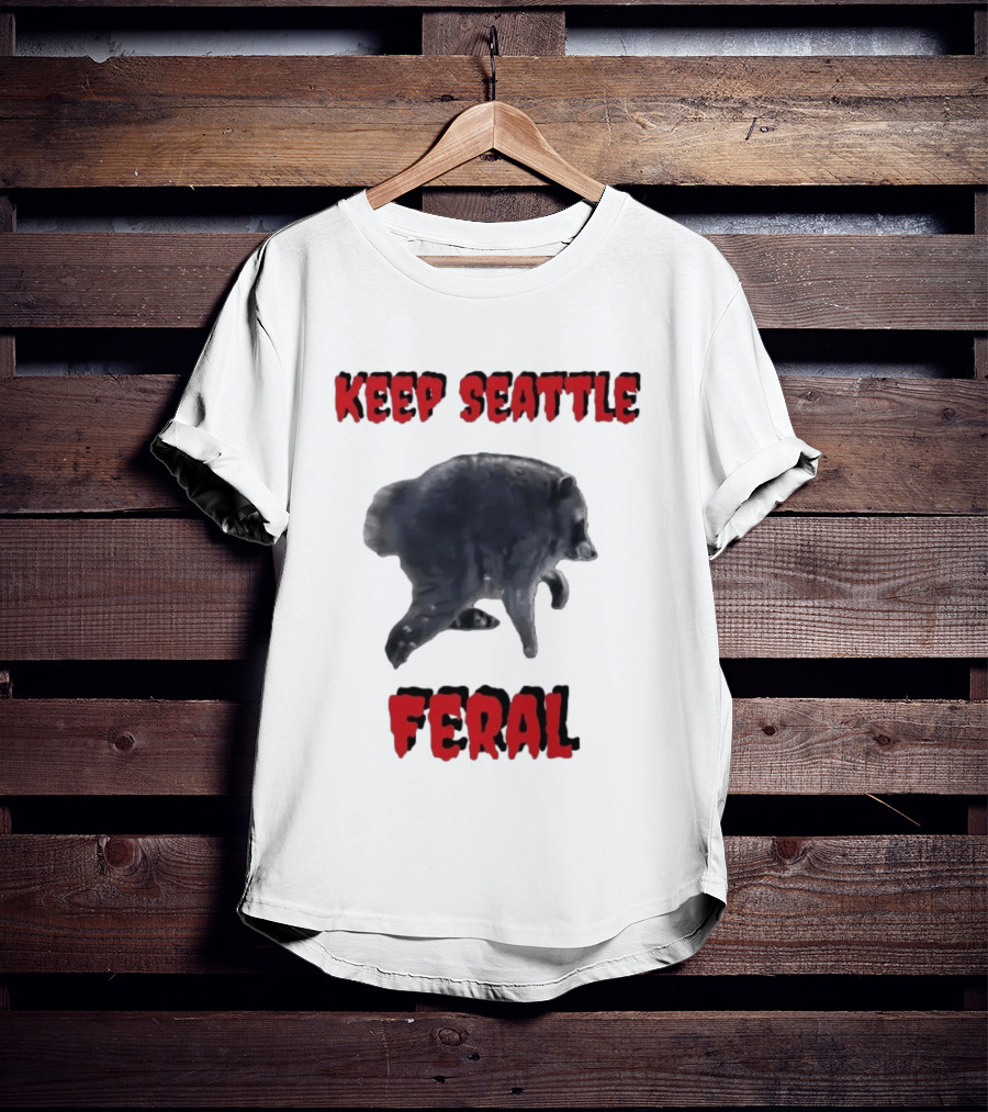 Jimothy Club Keep Seattle Feral Raccoon T-Shirt