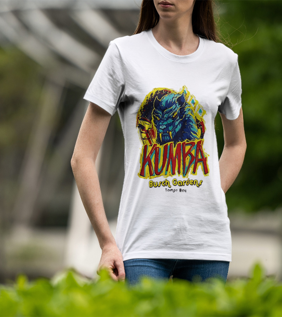 Kumba Busch Gardens Tampa Bay Roller Design With Fierce Beast T-Shirt
