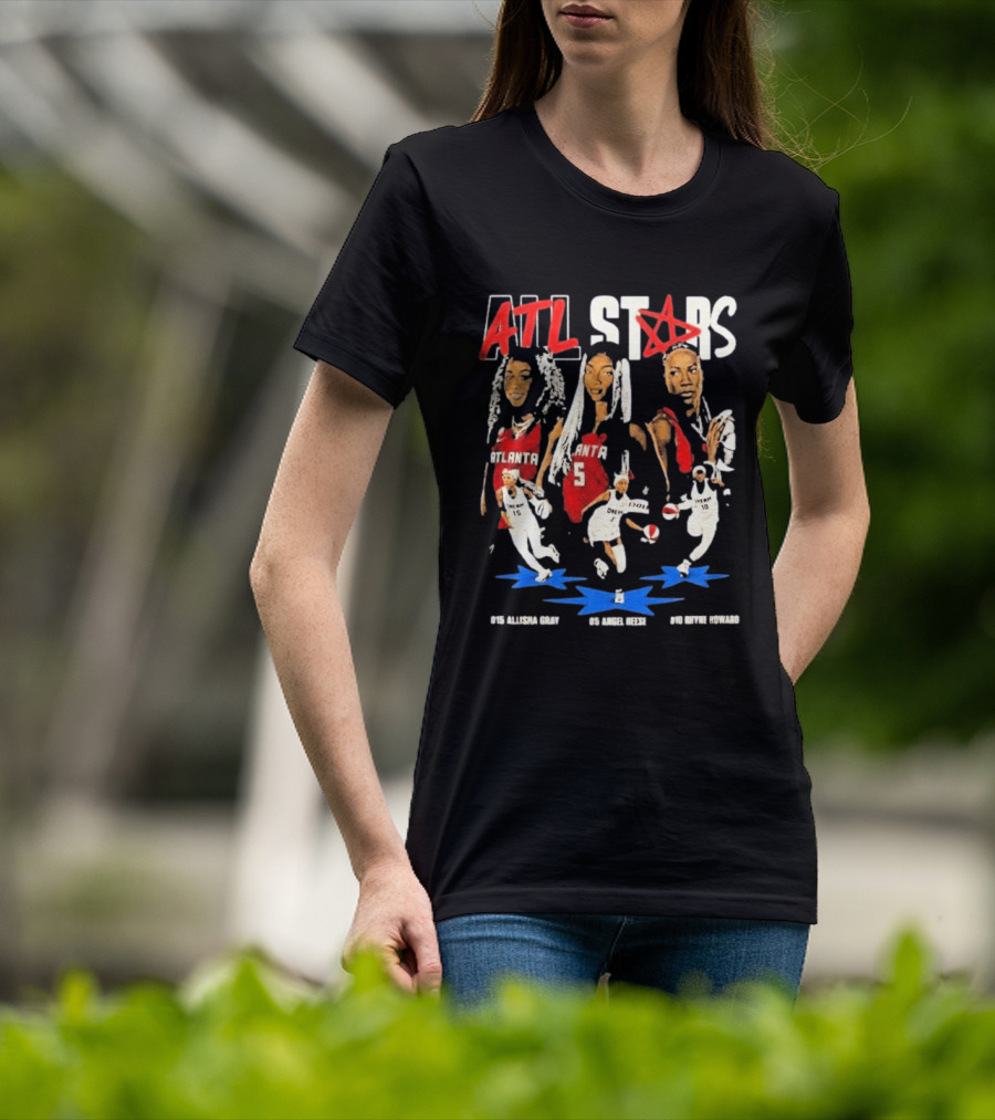 ATL All Stars Allisha Gray Angel Reese Rhyne Howard Atlanta Dream 2026 T-Shirt