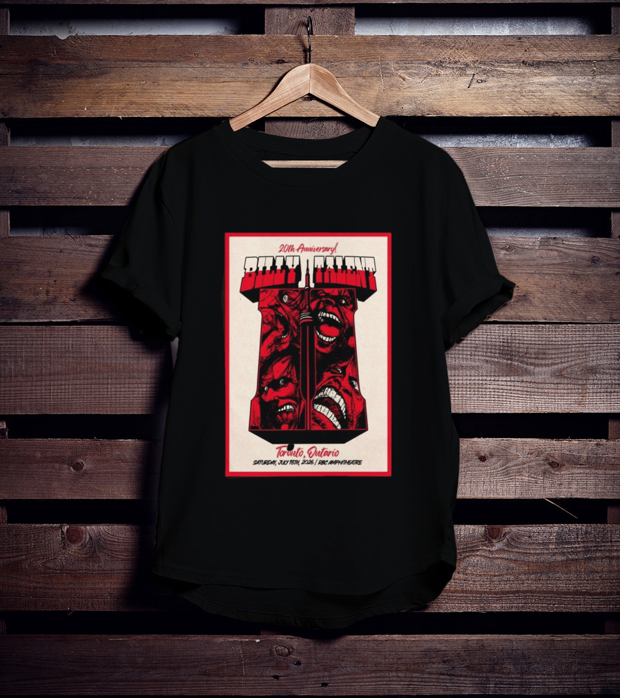 Billy Talent 20th Anniversary Toronto Ontario July 18 2026 T-Shirt