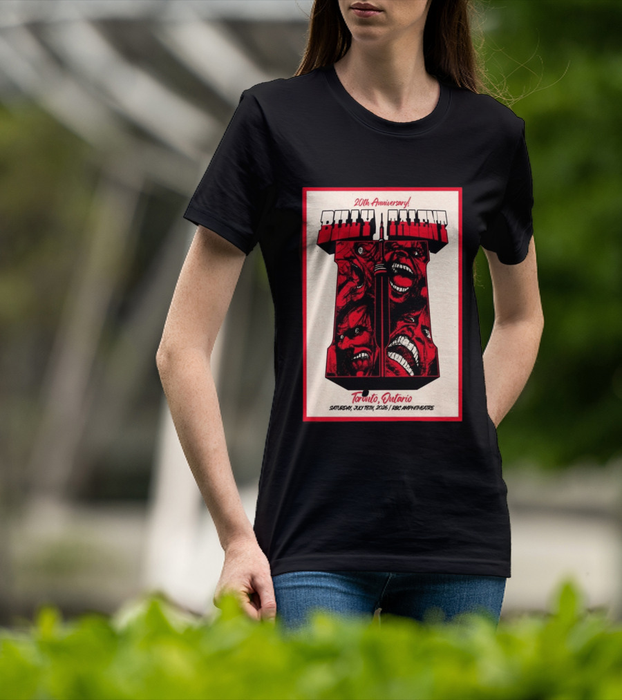 Billy Talent 20th Anniversary Toronto Ontario July 18 2026 T-Shirt