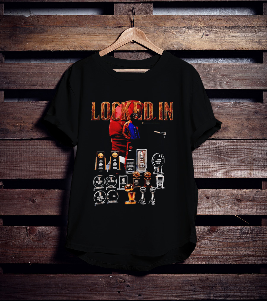 LOCKED IN Jalen Brunson NBA Rookie Of The Year Trophies Awards T-Shirt