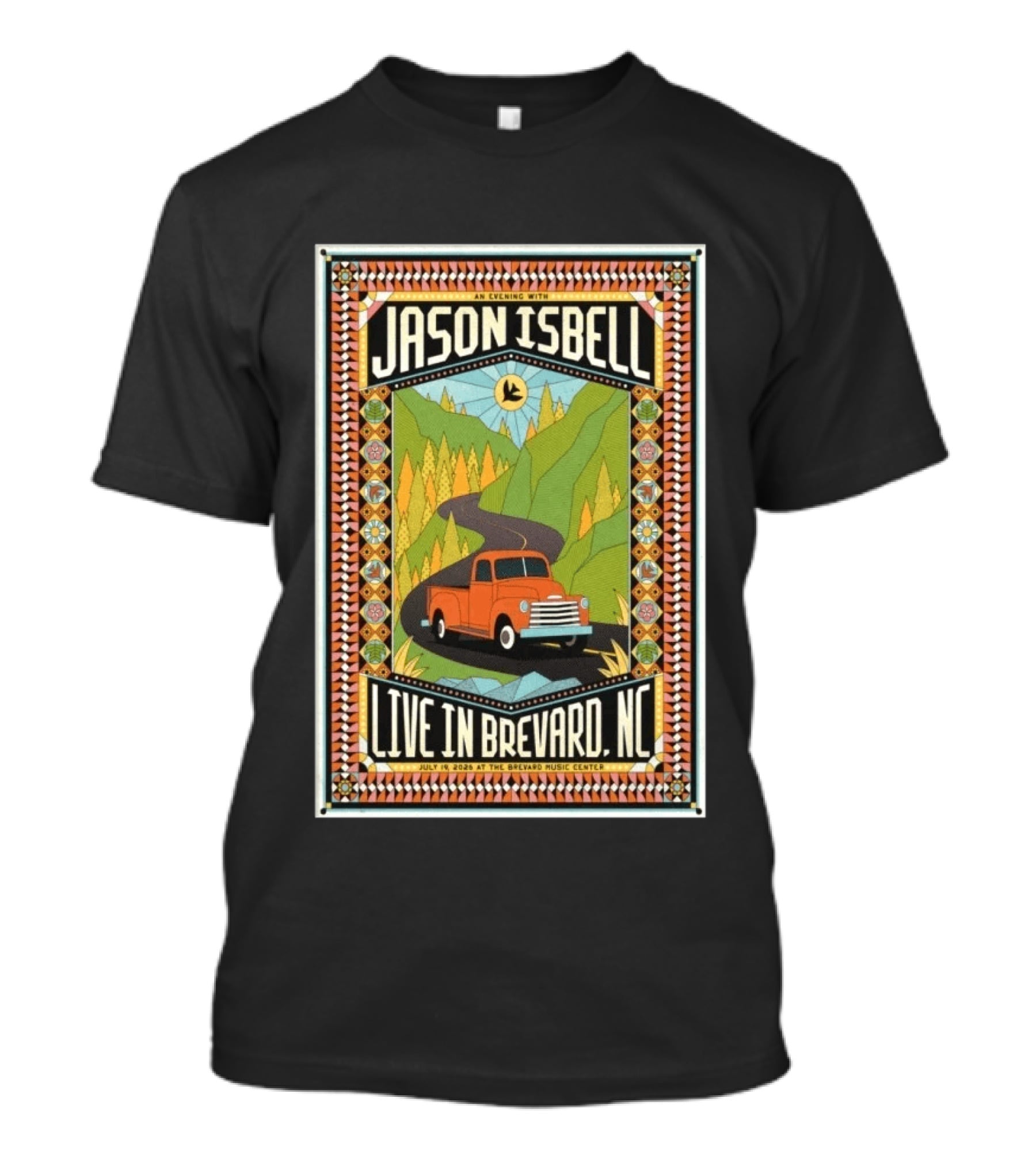 An Evening With Jason Isbell Live In Brevard NC July 19 2026 Brevard Music Center Tour T-Shirt