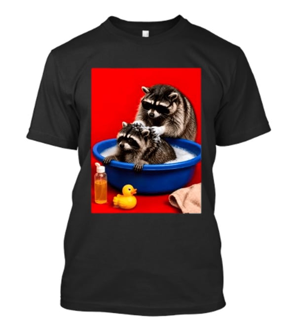 Jimothy Raccoon Viral Trash Panda Bubble Bath Glasses T-Shirt