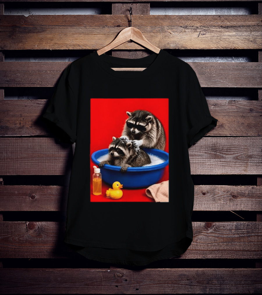 Jimothy Raccoon Viral Trash Panda Bubble Bath Glasses T-Shirt