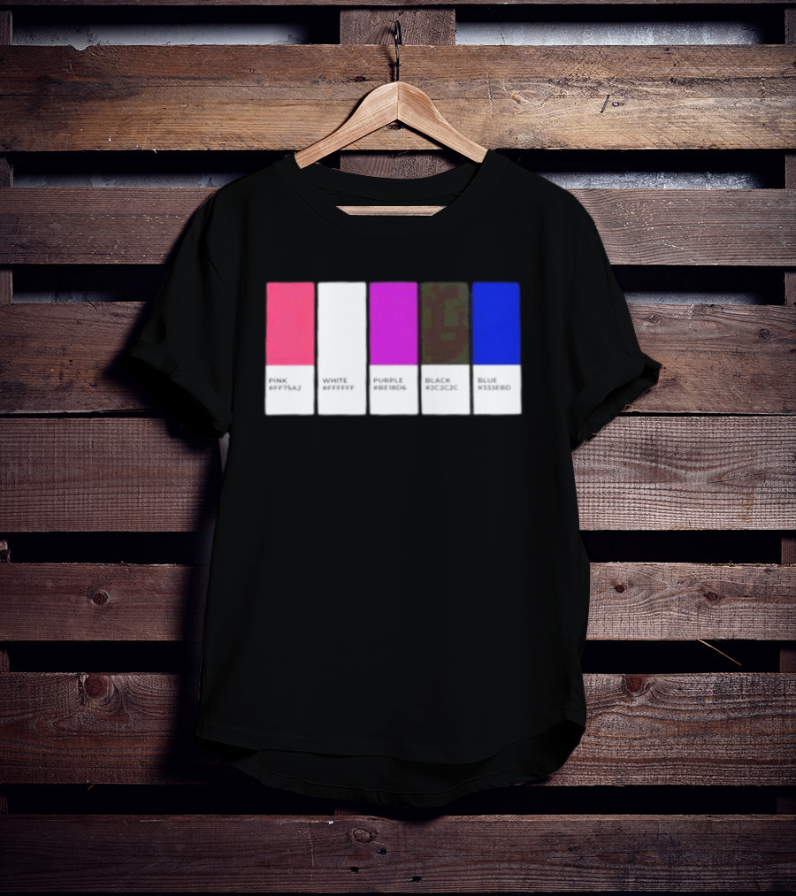 Pink #FF79A2 White #FFFFFF Purple #BE18D6 Black #2C2C2C Blue #3358ED T-Shirt