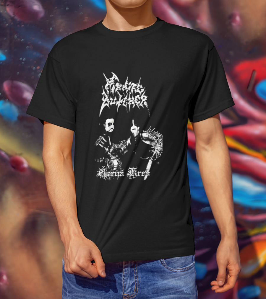 Maniac Butcher Černá Krev Black Metal Band Anthology T-Shirt
