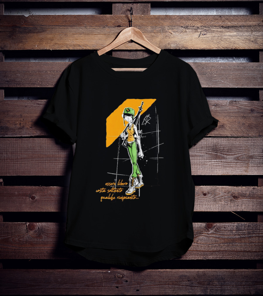 Essere Libero Costa Soltanto Qualche Rimpianto Army Girl With Rifle And Green Hat T-Shirt