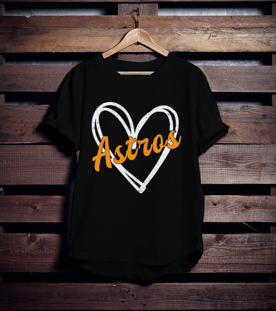 Houston Astros Heart Astros Fan T-Shirt