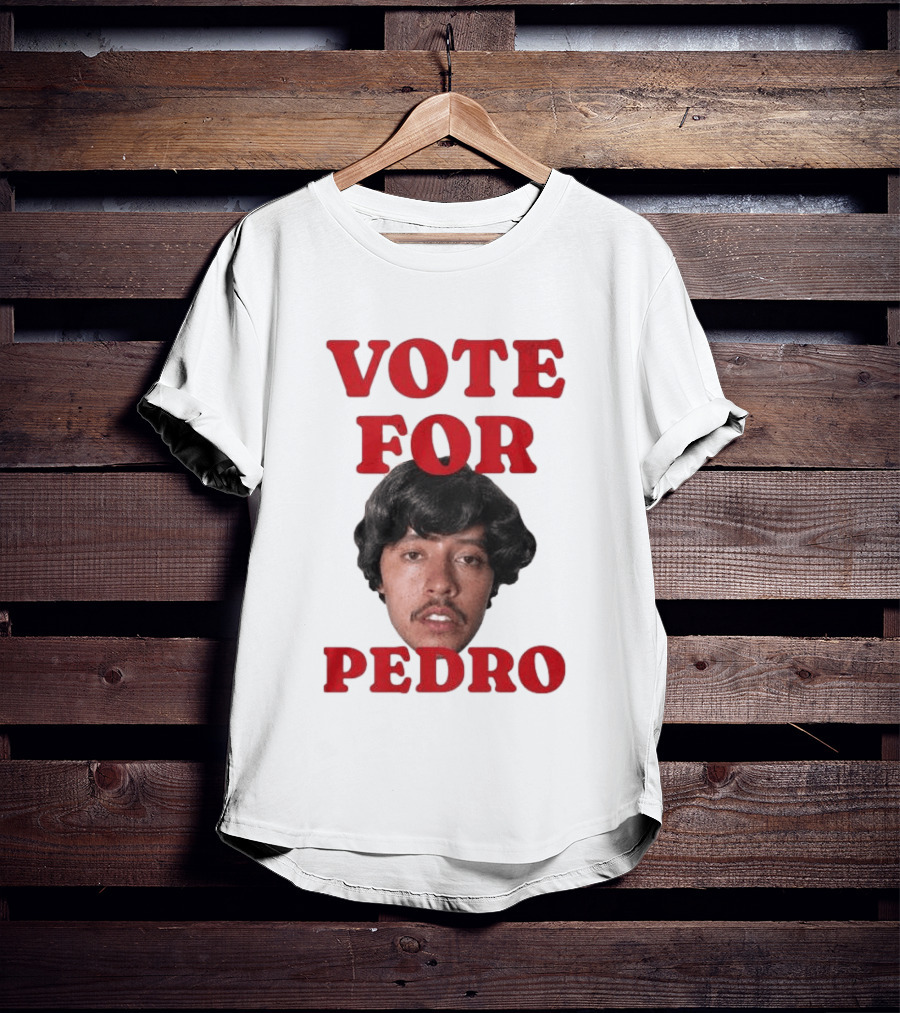Vote For Pedro Distressed Vintage Style Iconic Headshot Retro Movie Reference T-Shirt