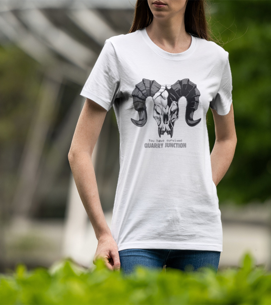You Have Survived Quarry Junction Fallout Gaming Ram Skull T-Shirt