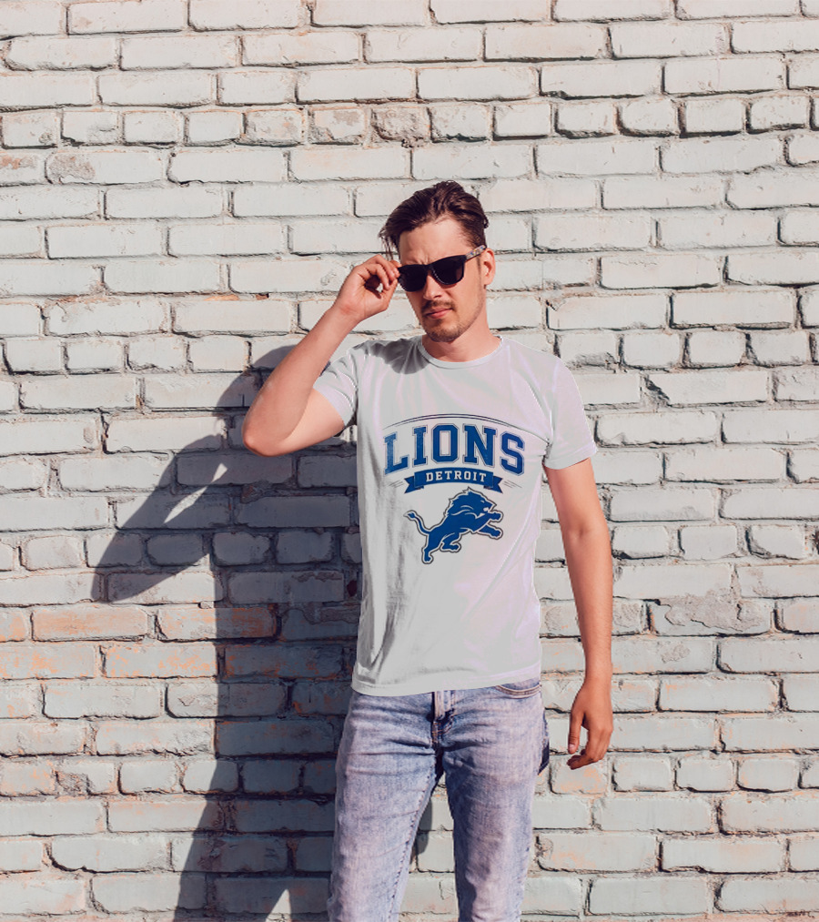 Detroit Lions Ghostface Running Football Fusion T-Shirt