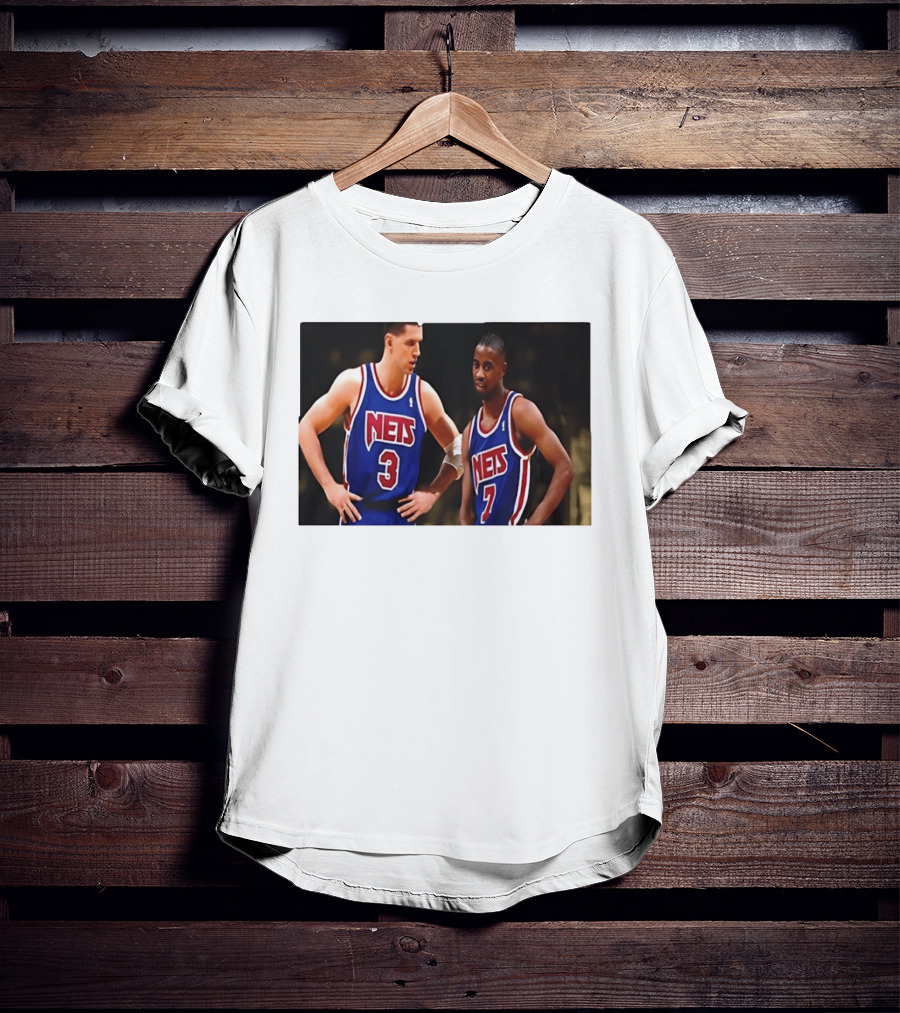 Drazen Petrovic Kenny Anderson New Jersey Nets 3 7 Blue Jerseys T-Shirt