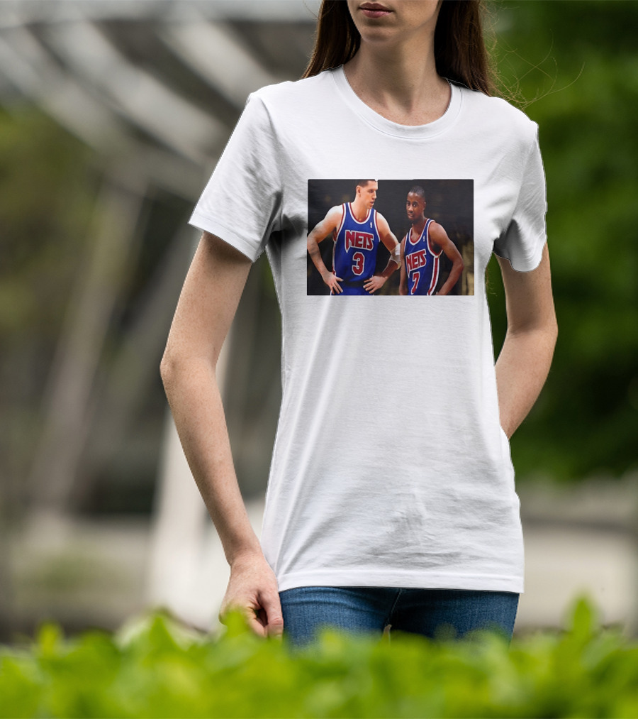 Drazen Petrovic Kenny Anderson New Jersey Nets 3 7 Blue Jerseys T-Shirt