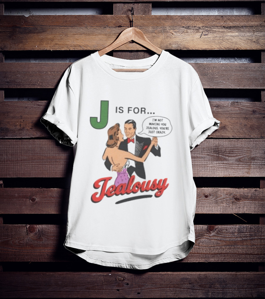 J Is For Jealousy Retro Dancing Couple Gaslighting T-Shirt