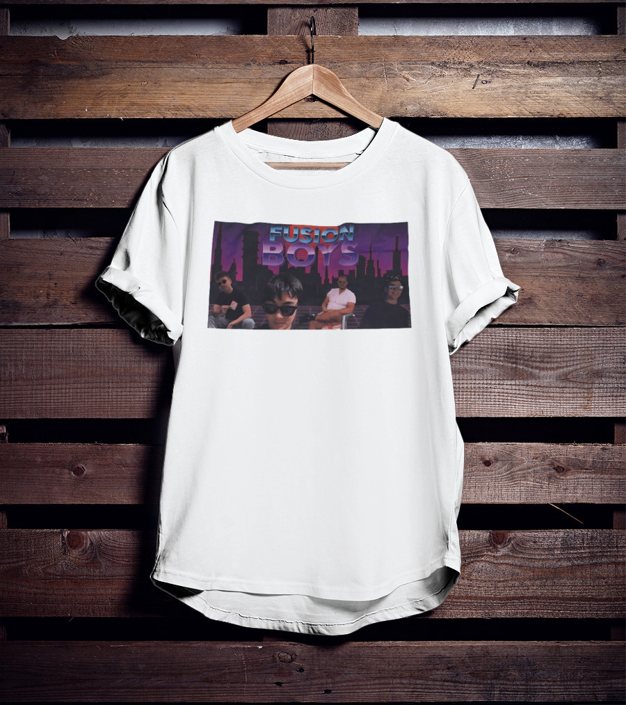 Fusion Boys Aesthetic Group Vaporwave Skyline T-Shirt