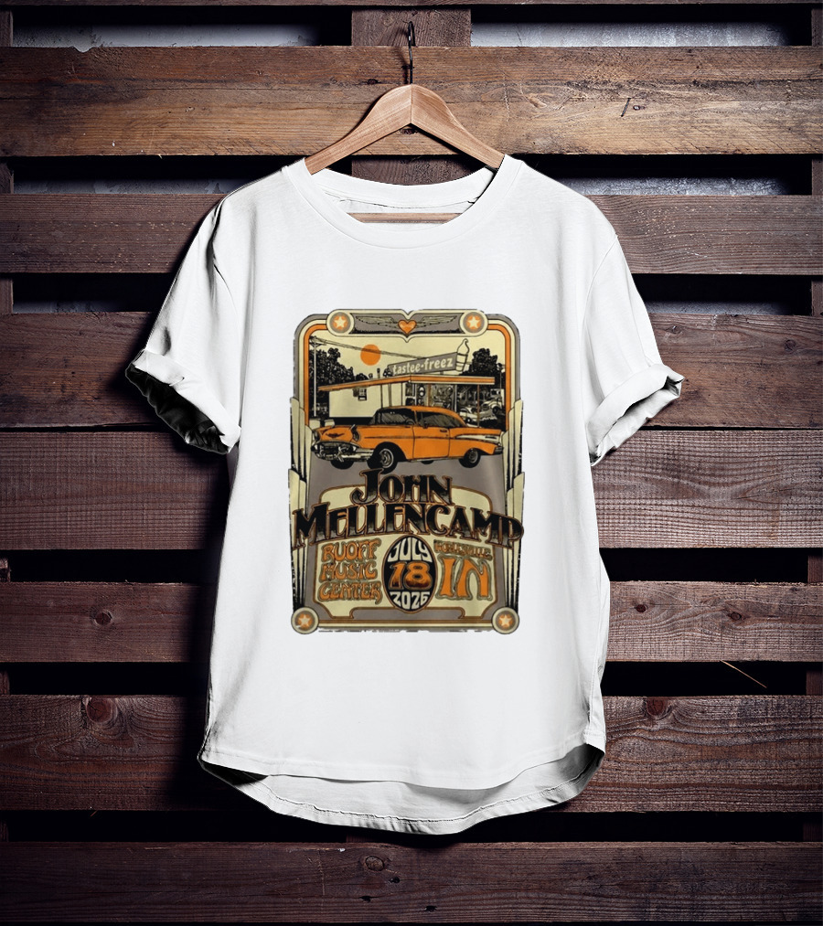 John Mellencamp Tastee Freez Ruoff Music Center Noblesville IN July 18 2026 T-Shirt