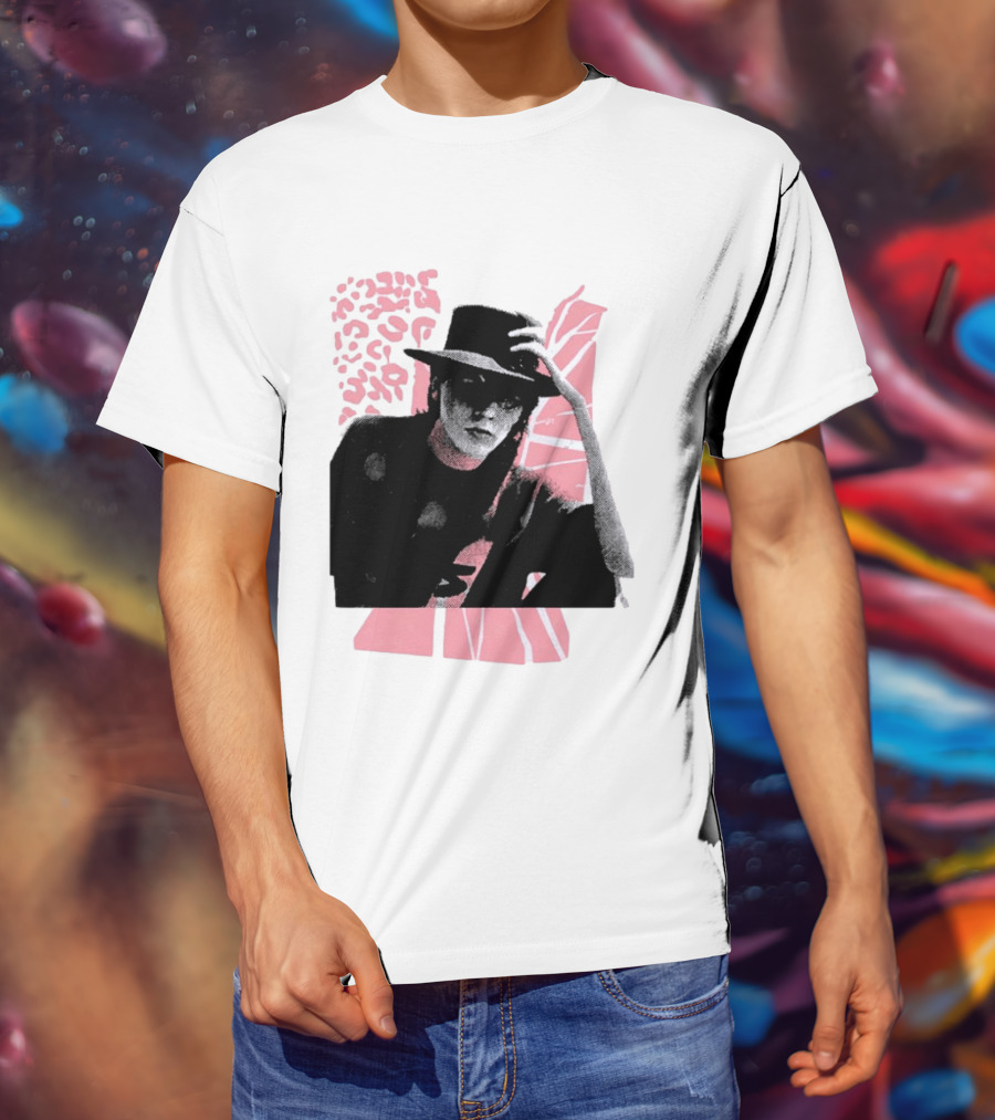 John Taylor Punk Masters Retro Style Hat And Femme Collage T-Shirt