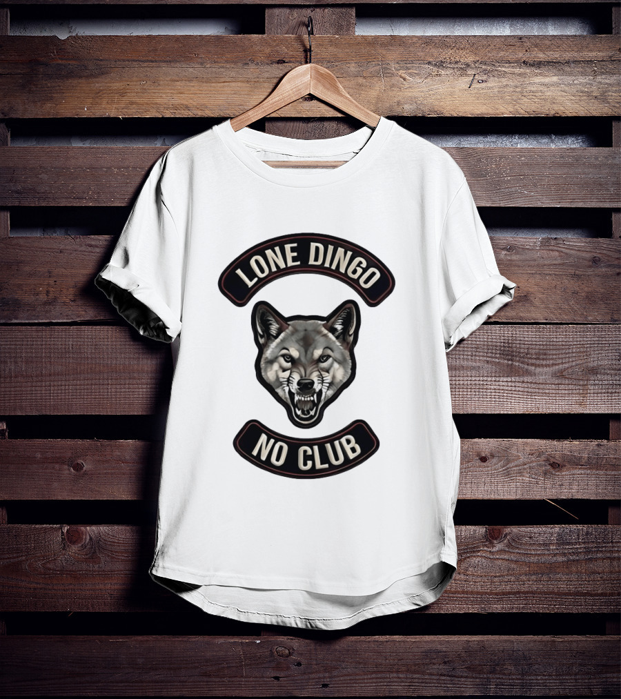 Lone Dingo No Club Wild Wolf Head T-Shirt