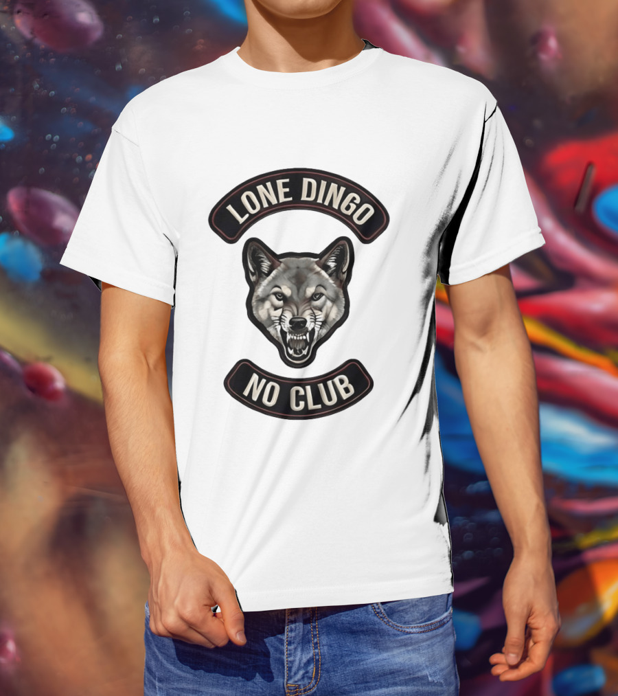 Lone Dingo No Club Wild Wolf Head T-Shirt