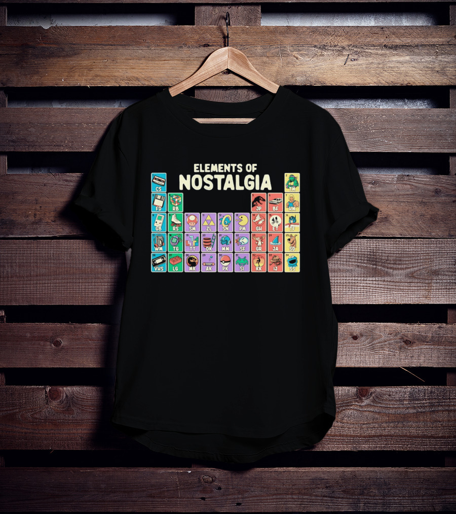 Elements Of Nostalgia Periodic Table Classic Memories T-Shirt