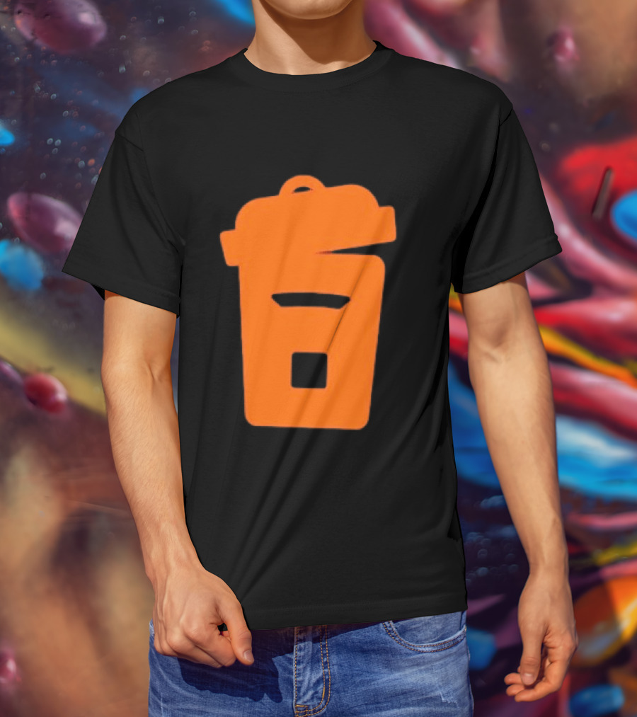 Orange Trash Can Garbage Bin Waste Basket T-Shirt