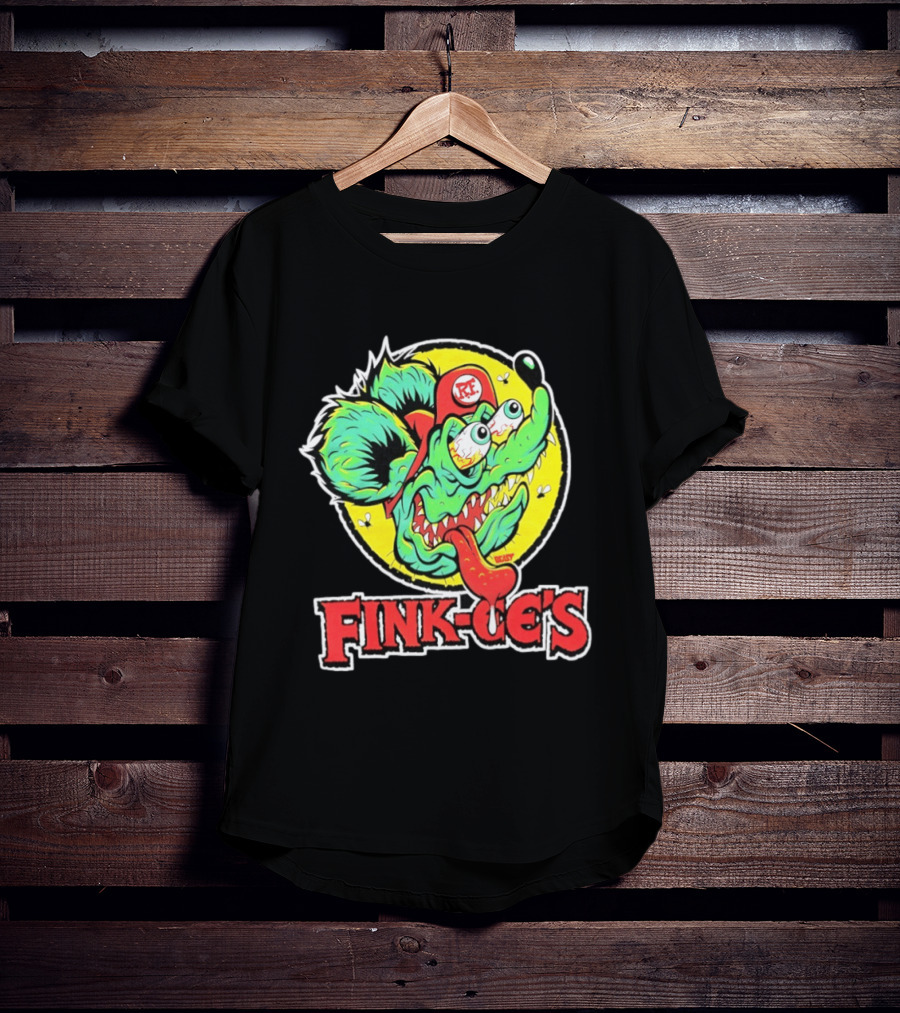 Fink Oe's Rat Fink RE Beast Ed Roth Hot Rod T-Shirt
