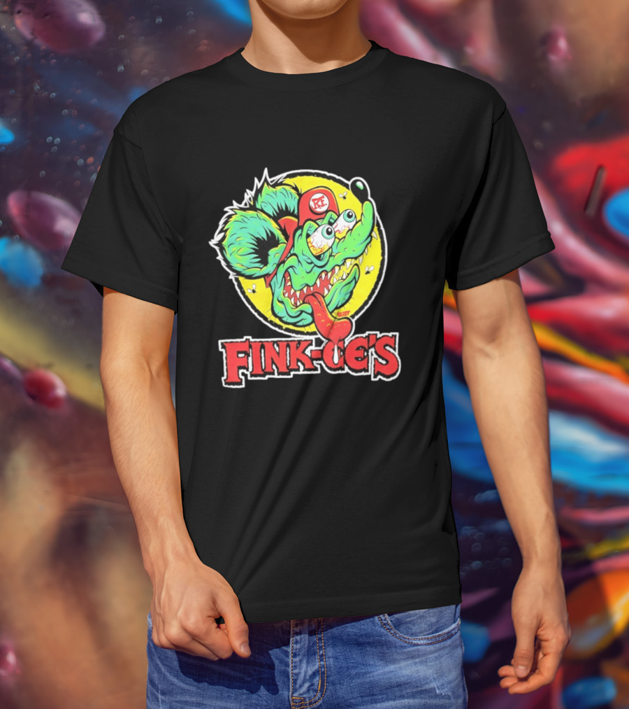 Fink Oe's Rat Fink RE Beast Ed Roth Hot Rod T-Shirt