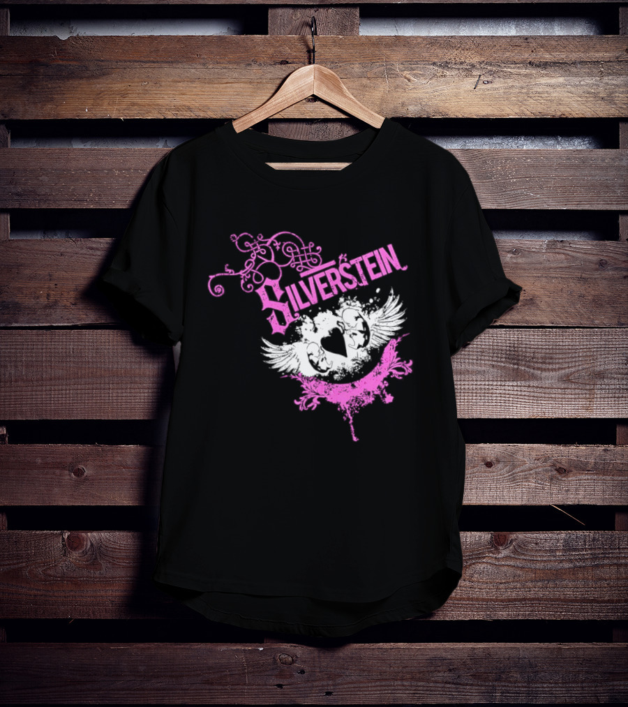 Silverstein Heart Winged Angels Post Hardcore Fashion T-Shirt