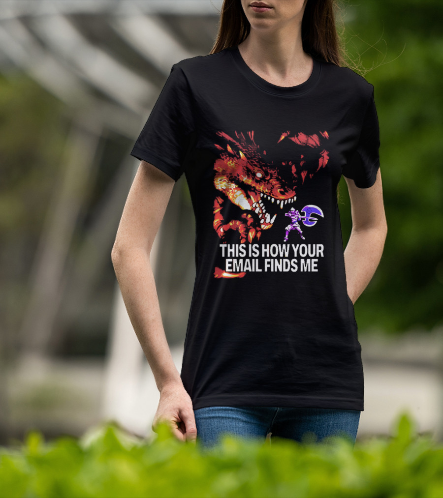 This Is How Your Email Finds Me Dragon Knight Fantasy Battle T-Shirt