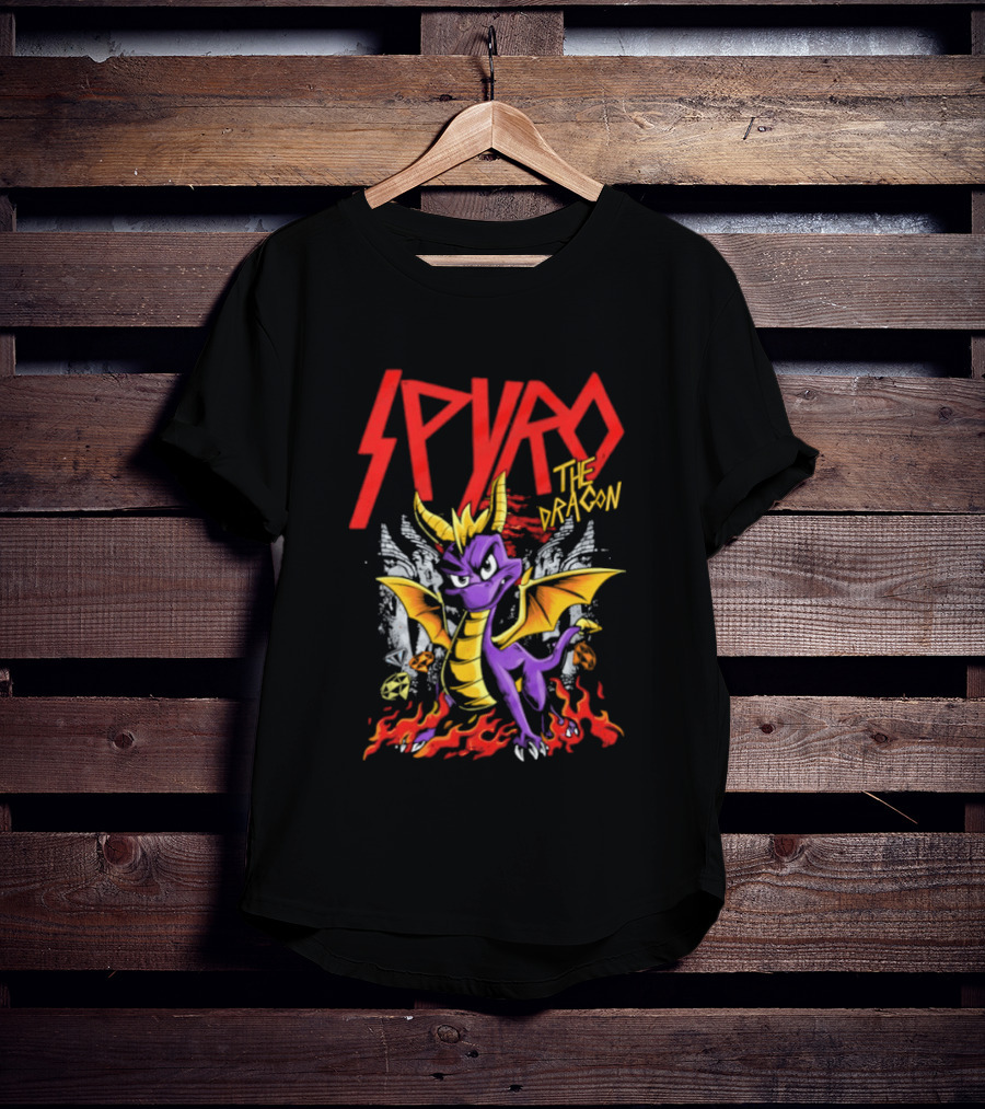 Spyro The Dragon Vintage PlayStation Adventure Flame T-Shirt