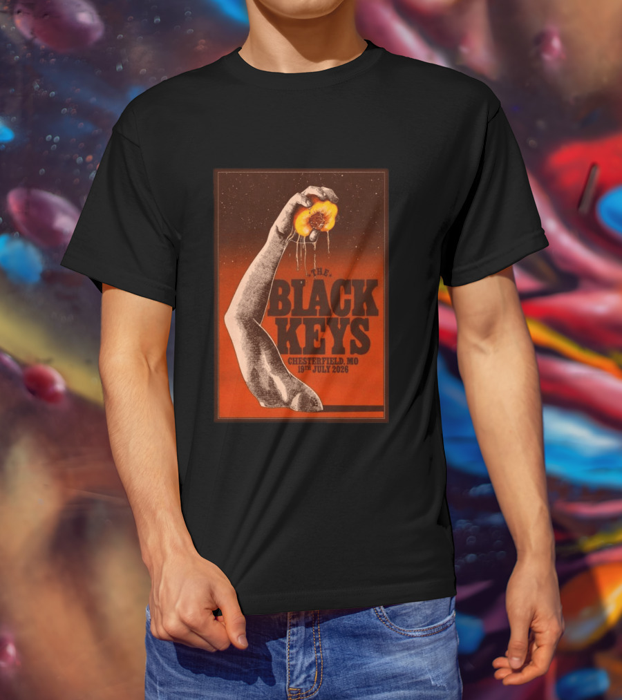 The Black Keys Chesterfield MO 19th July 2026 Dripping Peach Arm T-Shirt