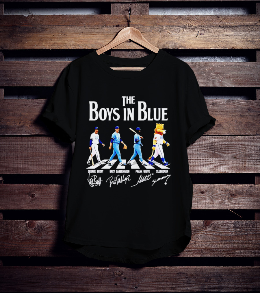 The Boys In Blue George Brett Brett Saberhagen Frank White Sluggerrr T-Shirt