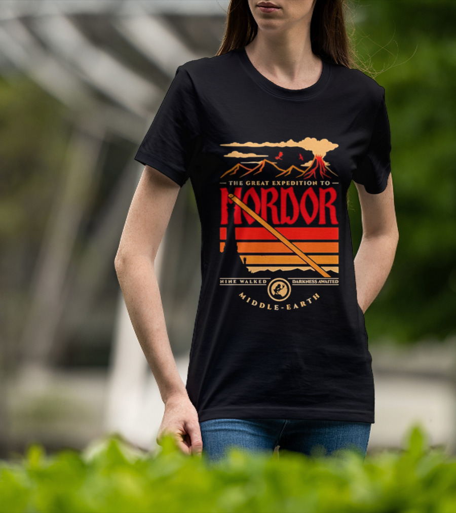 The Great Expedition To Mordor Middle Earth Journey Adventure Walking Challenge T-Shirt