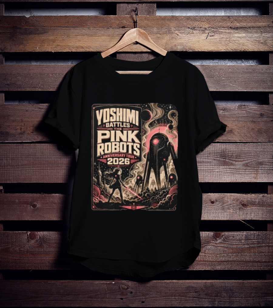 Yoshimi Battles The Pink Robots Anniversary Tour 2026 Retro Sci Fi T-Shirt
