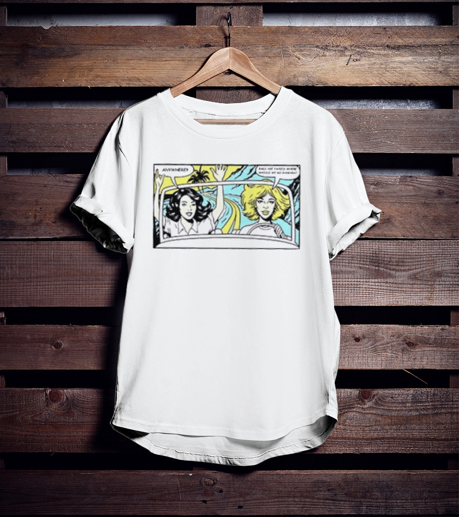 Bags Are Packed Where Should We Go Barbara Pop Art Comic Road Trip Adventure T-Shirt